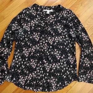 V neck button down dress shirt